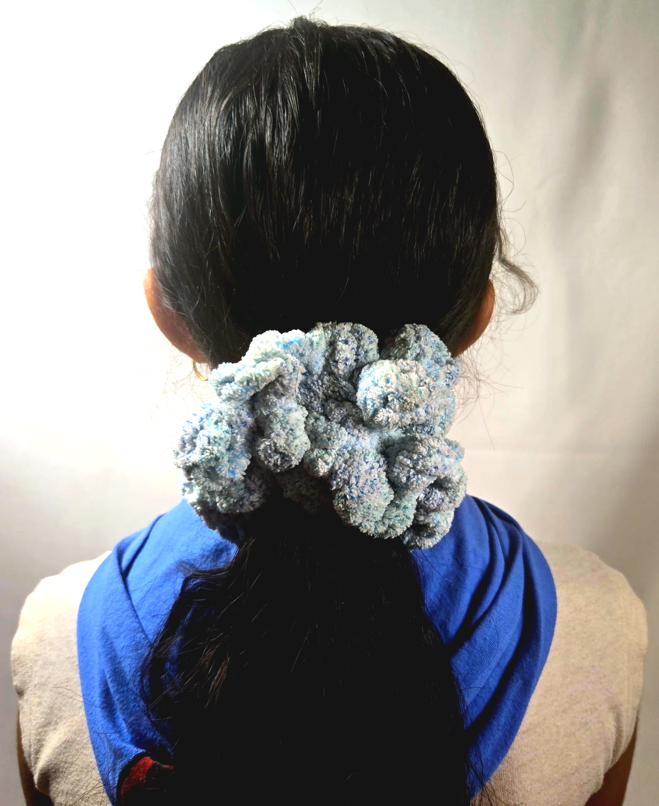 Fluffy Scrunchie Closeup 3